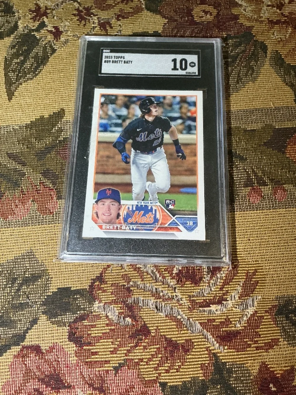 #89 Brett Baty 2023 Topps Graded MLB Rookie Card SGC 10